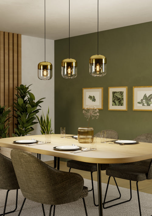 EGLO hanglamp Maryvilla - e27 - 87 cm - goud/zwart