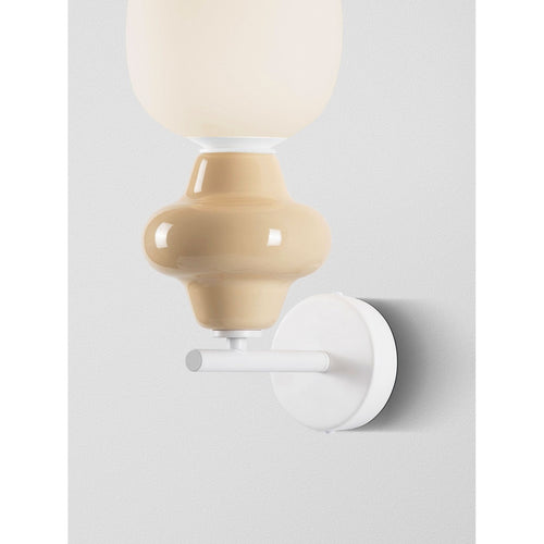 Nova Luce CLIO Bolvormige wandlampen geel, mat wit E14 1x5W
