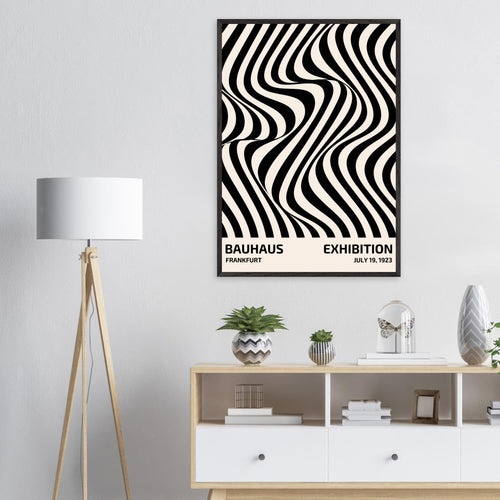 Artfulprints Poster Bauhaus - Exhibition Frankfurt   - 50x70 cm - Zwart / Wit