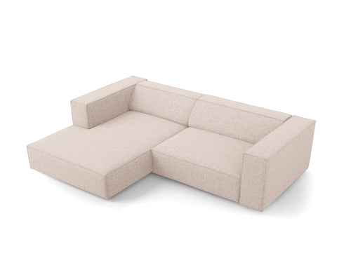 Cosmopolitan Design linker hoekbank Arendal 3-zits, chenille, beige - 166x224x70cm