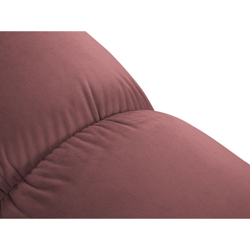 Cosmopolitan Design - Modulaire panoramische hoekbank links Cortina 7-zits, flueel roze - 282x376x70cm