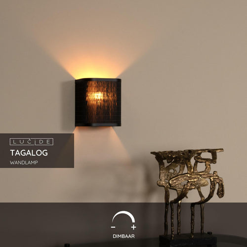 Lucide wandlamp TAGALOG - 1xE27 - Zwart