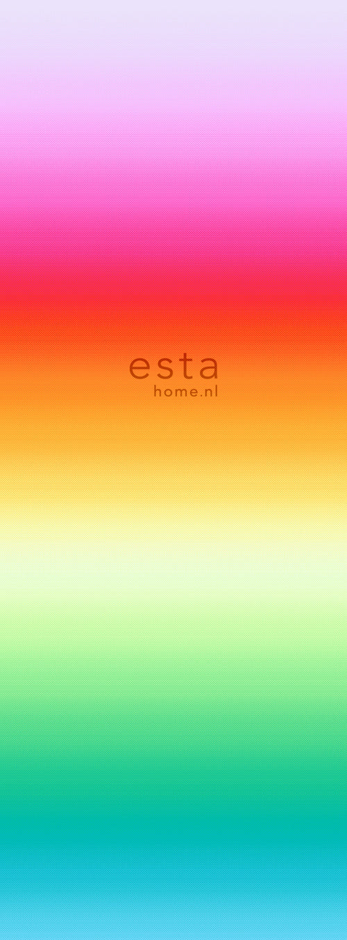 ESTAhome fotobehang kamerhoog dip dye kleurverloop regenboog kleuren - 100 x 279 cm - 156506 - vtwonen shop