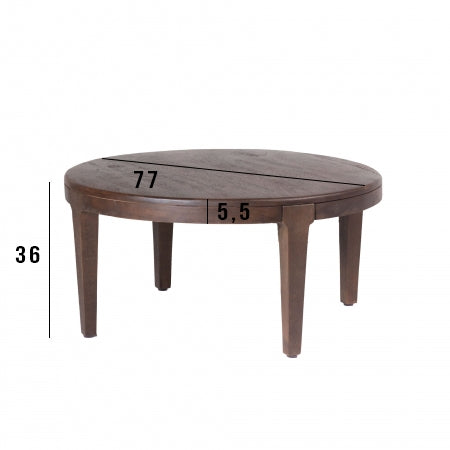 Giga Meubel Salontafel Mio - Rond - Acaciahout - Set van 2 - vtwonen shop