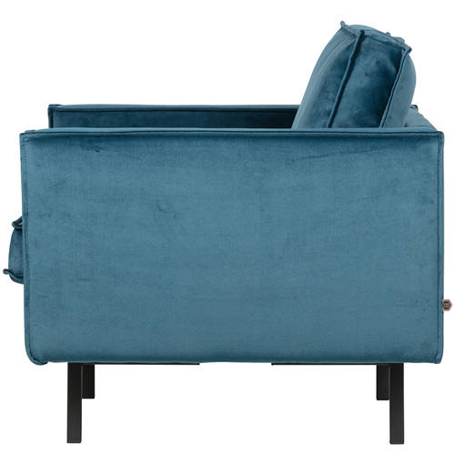 BePureHome fauteuil Rodeo - Velvet - Blauw - 85x105x86 - vtwonen shop