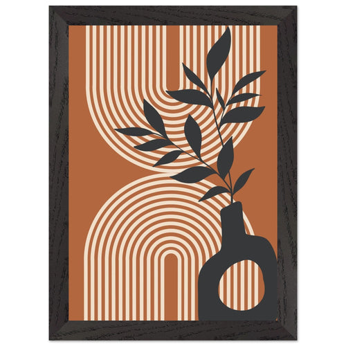 Artfulprints Poster met Lijst Boho – Arched still life   - A4 21x29.7 cm - Terracotta