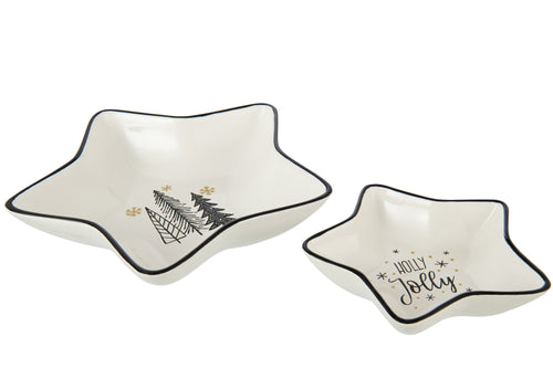 J-Line schaal Dolomiet - keramiek - wit - large - vtwonen shop