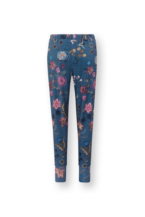 Pip Studio - Bobien Pyjama Broek Dames - Coco Flower - Blauw - XL - vtwonen shop
