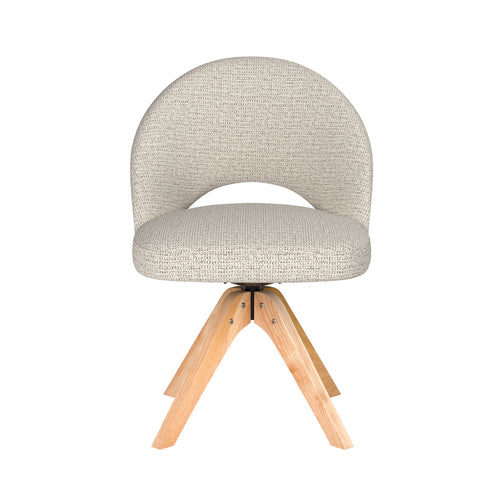 Housecraft Living Mick Eetkamerstoel Draaibaar Hout Off-White - Beige