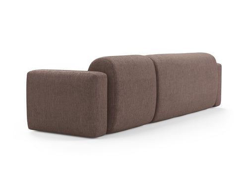 Cosmopolitan Design Modulaire hoekbank links Strino 3-zits, structurele stof cappuccino - 136x308x78cm