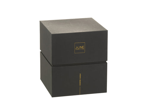 J-Line geurkaars Noa - Spicy Twilight  - glas - zwart - large - 60U