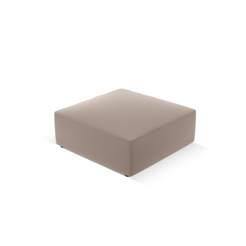 Cosmopolitan Design - Poef Siena imitatieleer lichtbruin - 93x93x40cm
