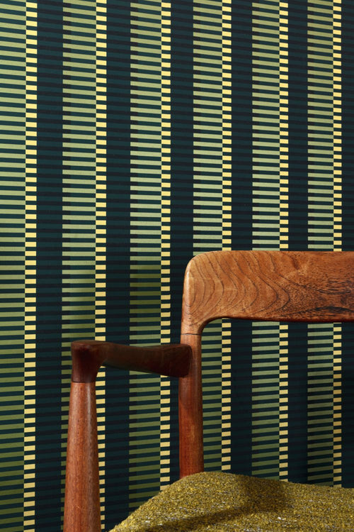 Masureel behang strepen groen - 70 cm x 10.05 m - 630532 - vtwonen shop