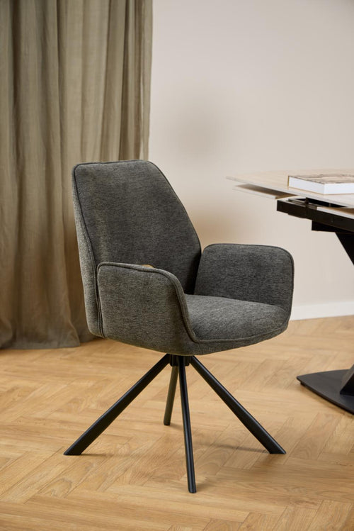Rebellenclub  Noé Eetkamerstoel - Set van 2 - Antraciet