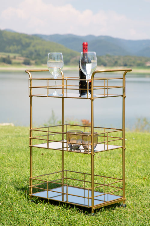 Mauro Ferretti trolley - 60x30,5x80 cm - goud