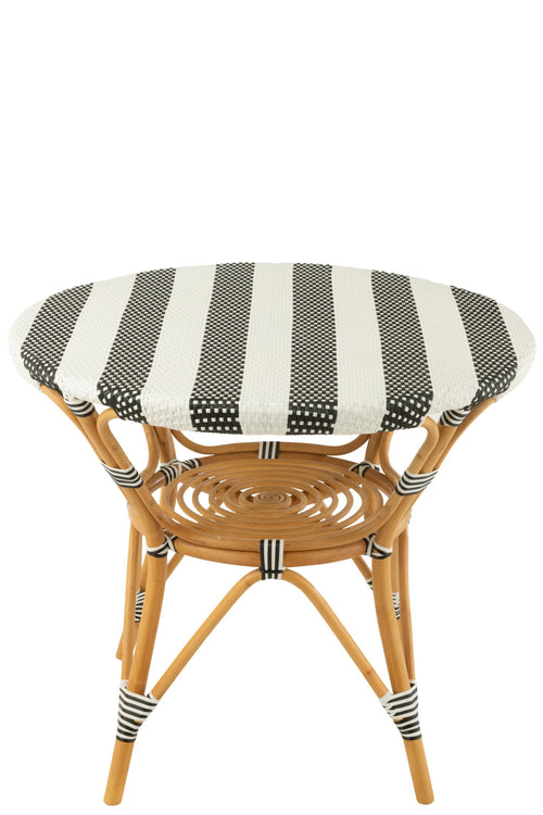 J-Line tafel Live - rotan/kunststof - naturel/zwart