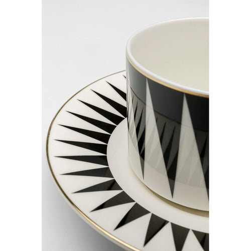 Kare Design Koffiekoppen Harlequin zwart en wit (6/set) - vtwonen shop