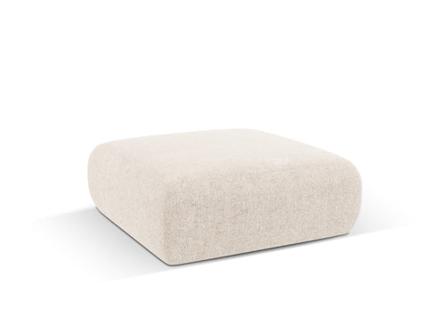 Cosmopolitan Design Poef Nolio 2-zits, chenille, lichtbeige - 100x100x36cm