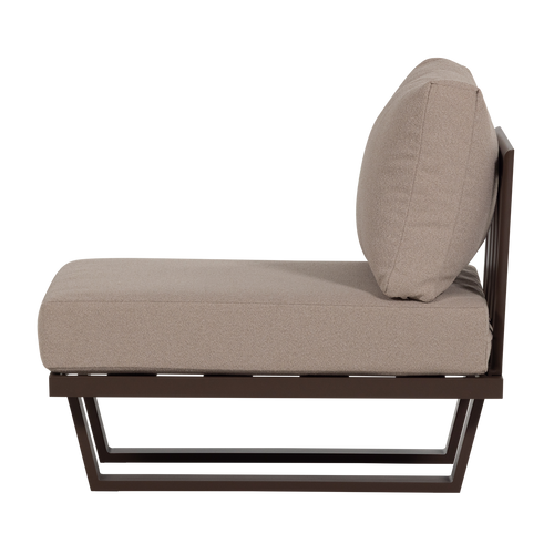 WOOOD loungestoel tuin Bear - Aluminium - Bruin - 91x74x44