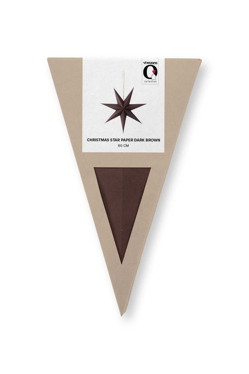 vtwonen - Kerstster - Papier - Donkerbruin - 60x16 cm