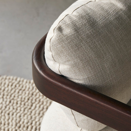 Tikamoon Fauteuil in mindi en ecru stof - Beige - vtwonen shop