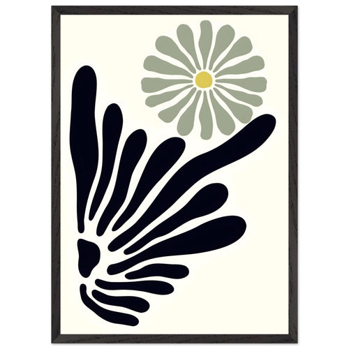 Artfulprints Poster met Lijst Matisse – Floral symphony   - 50x70 cm - Zwart