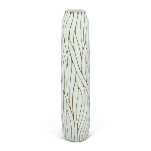 Maxifleur Vaas Wave Wit Bruin D16 H75