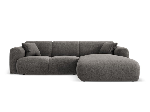 Cosmopolitan Design rechter hoekbank Nolio 4-zits, chenille, grijs - 170x260x72cm