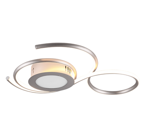 Trio Leuchten plafondlamp Jive - 2 lichts - 50  x 7   cm - mat chroom - vtwonen shop