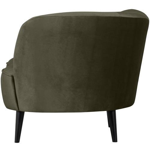 WOOOD lounge fauteuil rechts Sara - Velvet - Warm groen - 71x112x81 - vtwonen shop