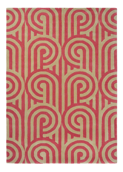 Laagpolig vloerkleed Florence Broadhurst Turnabouts Claret 39200 250x350 cm - vtwonen shop