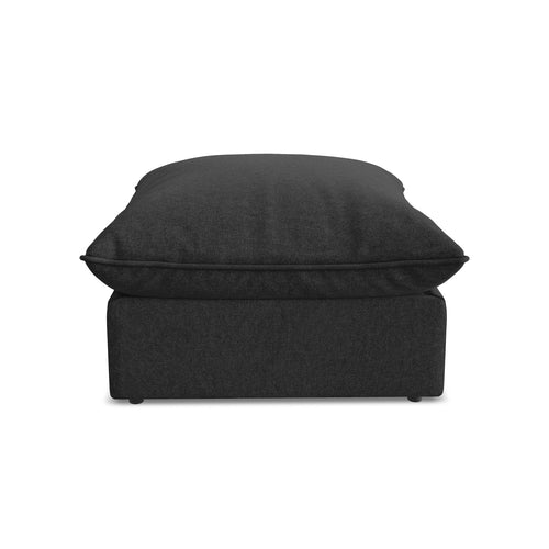 LaMiaSofa Poef Ravenna - velours - zwart - 75x75x45