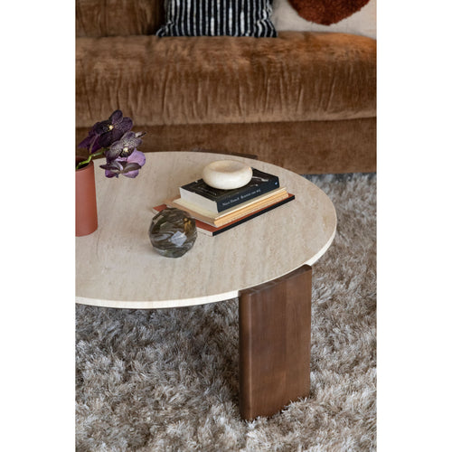 Dutchbone Valcour Salontafel Rond Bruin