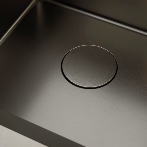 LOMAZOO Spoelbak Keuken Nexus - 40 x 40 cm - Gun Metal - RVS