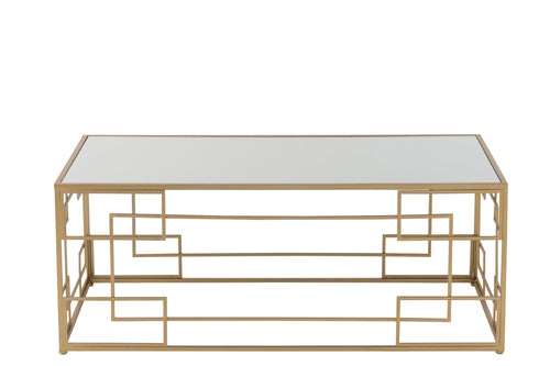 J-Line salontafel Lijnen - metaal/glas - goud