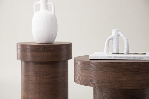 Rebellenclub Bijzettafel Medle - ø50 cm - Walnoot