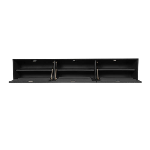 StarFurn Zwevend Tv-meubel Madison - Zwart Hout - 160x35x30cm