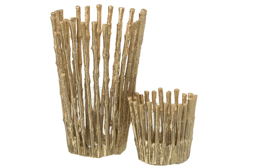 J-Line kaarshouder - aluminium - goud - large