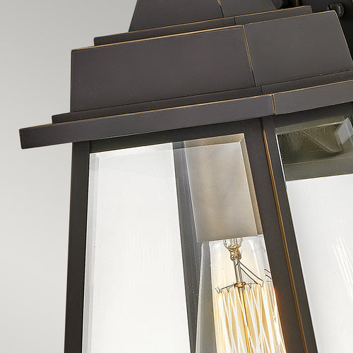 Elstead Hinkley Bainbridge Buitenwandlantaarn in olie gewreven brons met Heritage Brass-accenten, IP44