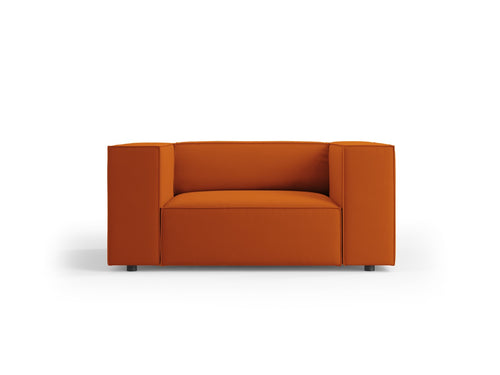 Cosmopolitan Design Fauteuil Arendal flueel, terracotta - 102x124x70cm