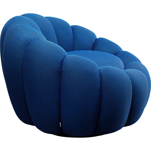Kare Design Draaifauteuil Peppo Bloom blauw - vtwonen shop