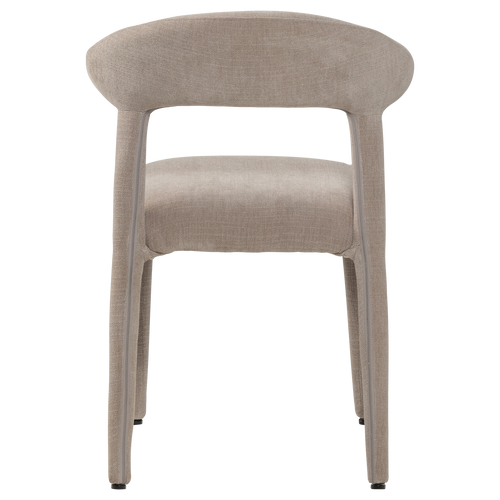 WOOOD eetkamerstoel Sile - Linnenlook - Zand - Set Van 2 - 80x57x55