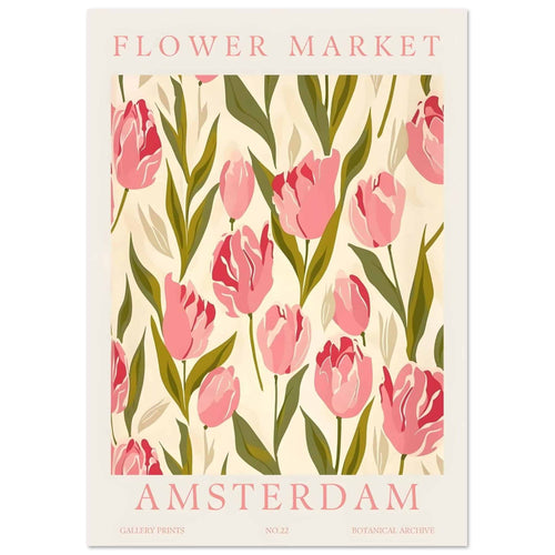 Artfulprints  Flower market - Amsterdam IV   poster A4 21x29.7 cm - vtwonen shop