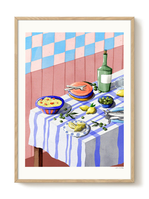 Eva Halfers - Pink Tapas - PSTR studio Kunst Poster - vtwonen shop