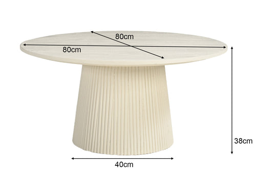 Livingfurn salontafel Patrice - 80cm - beige