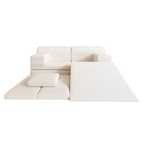 Home Deluxe Speelbank LIV incl. glijbaan en stapelblokken - Snoer Beige - vtwonen shop