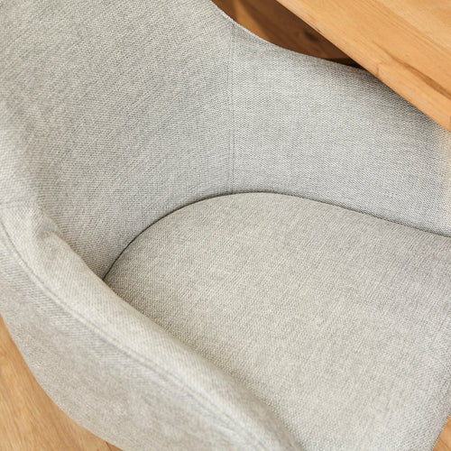 StarFurn Eetkamerstoel Jens - Lichtgrijs Stof - Draaibaar - Set van 2 - vtwonen shop