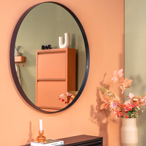 Spinder Design spiegel Donna 5 - Zwart - Ø 90 - vtwonen shop