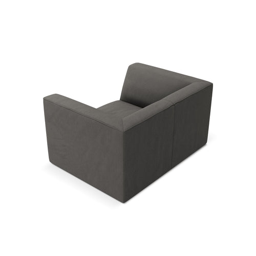 Cosmopolitan Design - Fauteuil Siena ribfluwelen donkergrijs - 92x120x69cm