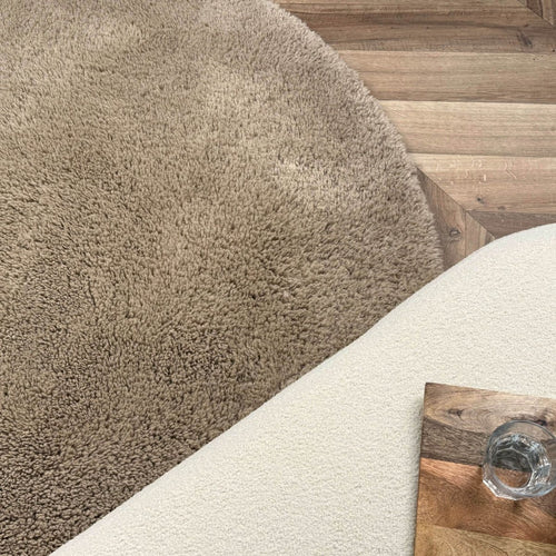 Interieur05 vloerkleed Furr - bruin -  Ø 120 cm